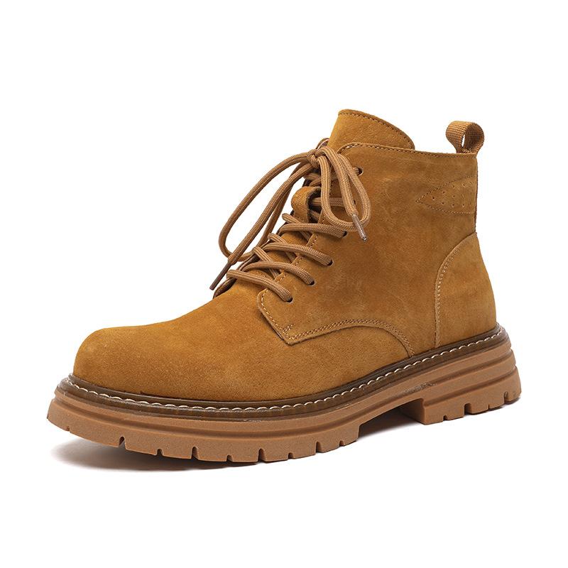 Ботинки Мартина мужские ботинки в британском стиле, короткие ботинки, модные ретро рабочие ботинки, универсальные большие желтые ботинки 2052-H