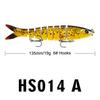 1 шт [готовый запас] 8 секций рыболовная приманка 13,5 см/19 г 10 см/15,5 г сочлененная приманка для ловли тонущей форели воблер приманка 6# крючок рыболовные снасти