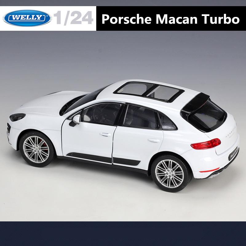 AABKP1 WELLY 1:24 Porsche Macan Turbo SUV Alloy Car Model Diecast Metal Toy Vehicles Car Model High Simulation Collection Children Gift