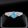 Чжочжифан Кольцо «Венок из роз» с аквамарином огранки «роза», Элегантное свадебное украшение весом один карат.