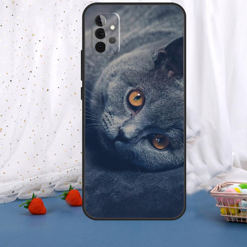 Кошка Британская короткошерстная Для Samsung Galaxy A36 A26 A16 A05 A06 A54 A34 A14 A22 A32 A52 A55 A35 A15 A53 A13 A56 Чехол