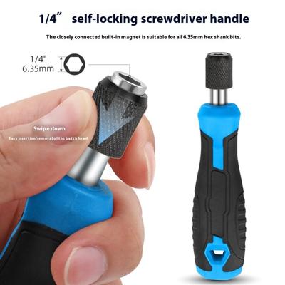 1 / 4inch (6,35) Рукоятка с трещоткой для держателя бит отвертки, многофункциональная магнитная рукоятка для бит, инструмент для домашнего обслуживания