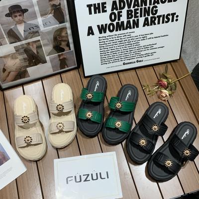 Модные тапочки на толстой подошве, женская летняя верхняя одежда, тренд, двухременные, классные тапочки, удобные пляжные тапочки на плоской подошве, производитель