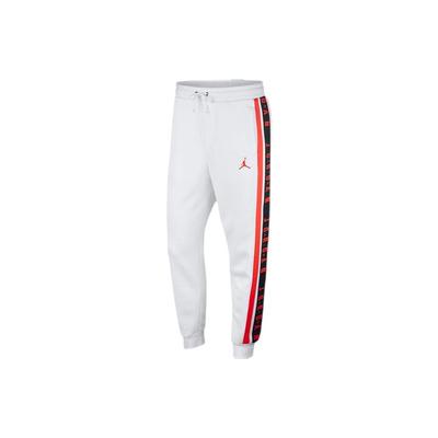 Air Loose Fleece-Lined Printed Sweatpants Men Bottoms White BQ5664-100