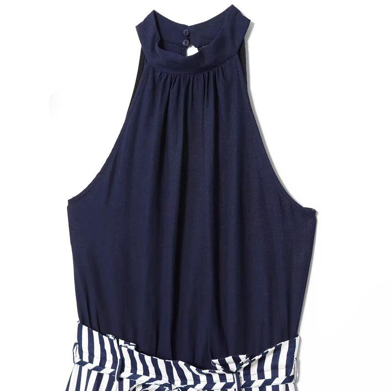 Araltay New Arrival Fashion Style Women's Fashion All-Match Minimalist Linen Blended Long Jumpsuit 8445667