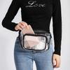 Women Transparent Waist Fanny Pack Belt Bag Travel Hip Bum Small Purse Chest Pho  Black