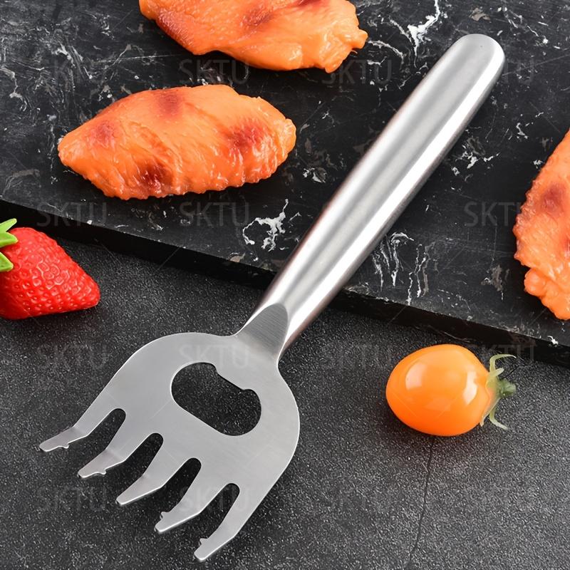 1 шт. Ручка из нержавеющей стали Когти медведя Измельчитель мяса Многофункциональная вилка для измельчения свежего мяса Разделитель мяса Когти медведя Кухонный разделитель продуктов Мясорубка
