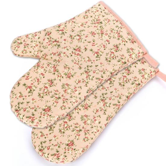 1Pc Dots Grids Print Oven Mitt Heat Resistant Protector Kitchen Holder Glove