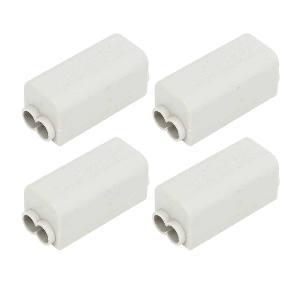 4PCS 2 In 2 Out Cable Terminal Block Connector 1000V Strong Conductivity Heat Dissipation for Top