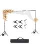 VEVOR Backdrop Stand, 10 X 10 Ft Adjustable Photo Backdrop Stand Kit, Portable Background Backdrop Stand with 4 Crossbars
