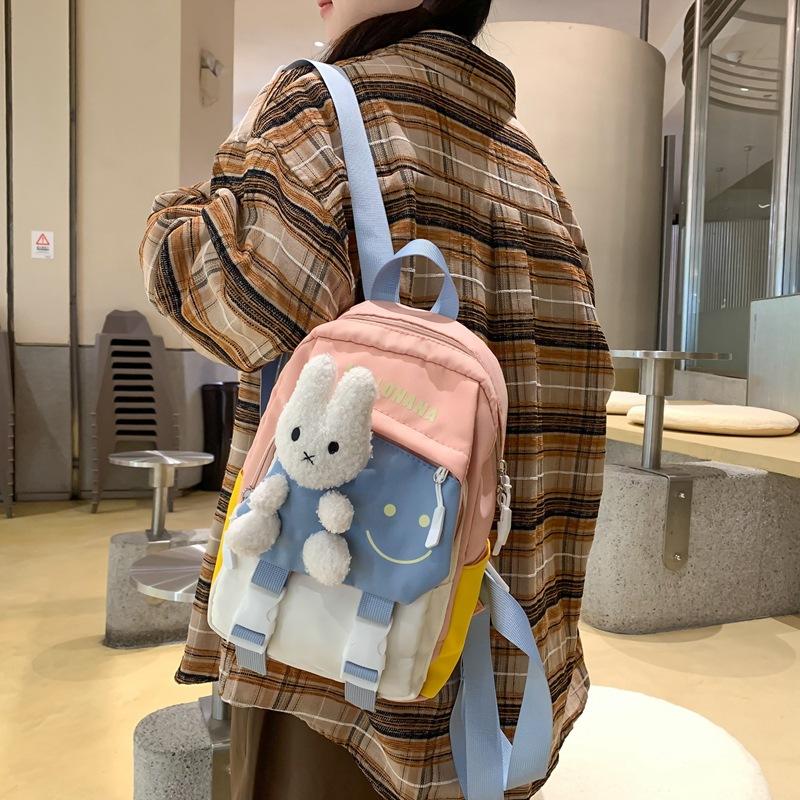 The Backpack Comes With A Cartoon Rabbit Fashionable Cute Coin Wallet Versatile