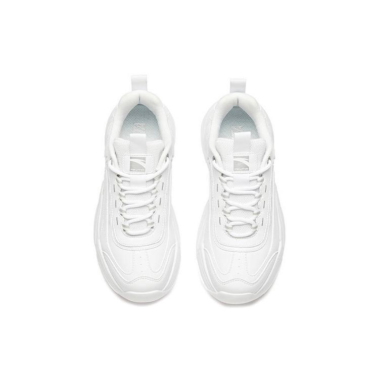 Anta Life Collection Slip Resistant Abrasion Resistant Low top Chunky Sneakers Women's Silver White 92938862-3