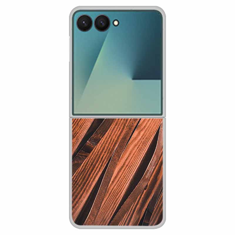 Чехол для SAMSUNG Z Flip 7 Чехлы Мраморный Прозрачный Жесткий ПК Задняя крышка телефона для Galaxy Z Flip7 5G Задняя крышка ZFlip7 Прозрачный корпус