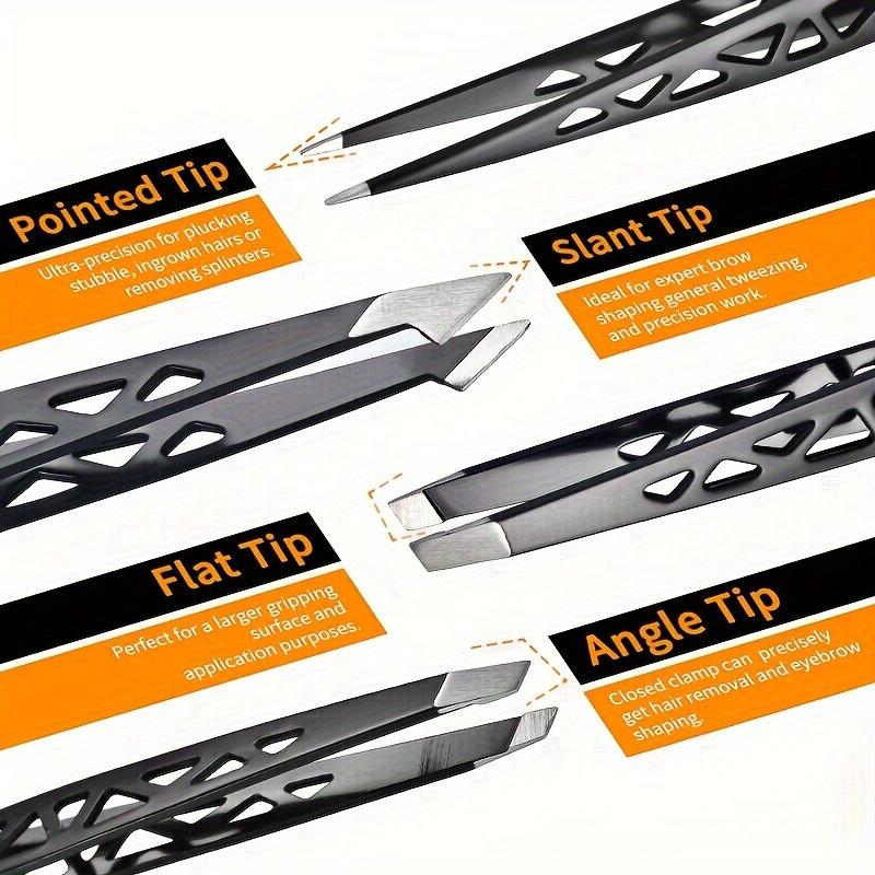 Профессиональный набор из 4 пинцетов, идеально подходит для удаления волос на бровях, пинцет для накладных ресниц, инструмент для макияжа
