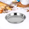 Круглая плоская тарелка из нержавеющей стали 28 см, Премиум, Немагнитная, Портативная форма для фруктового пирога, для кемпинга, пикника, использования на улице и в помещении