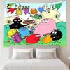 Barbapapa1 Tapestry for Bedroom Aesthetic Classroom Tapestries Wall Hanging for Living Room Dorm Office,Ideal Creative Gift