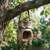 Garden Owl Resin Bird Feeder Courtyard Lawn Patio Decoration Outdoor Landscape Figurine Creative Home Festival Craft Gift