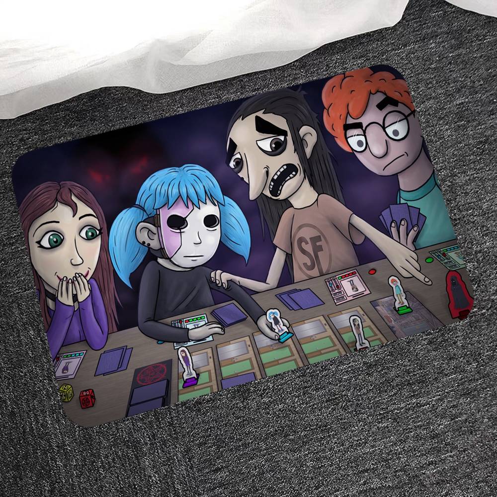 Игровые коврики для комнаты S-SallyS F-Face Противоскользящие Впитывающие воду Длинные коврики-подушки Коврик для спальни Бытовые ковры