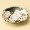 Oribe Hana Plate X Handmade Suitable for and Stylish Japanese Commercial Use 4.5" (Handmade) [14 2.5cm, 210g] [Side Plate] Earthenware, Restaurants,