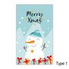 Вставьте Санта-Клауса Снеговика С Новым годом Сообщение Заметки Открытки Поздравительная открытка Веселая рождественская открытка