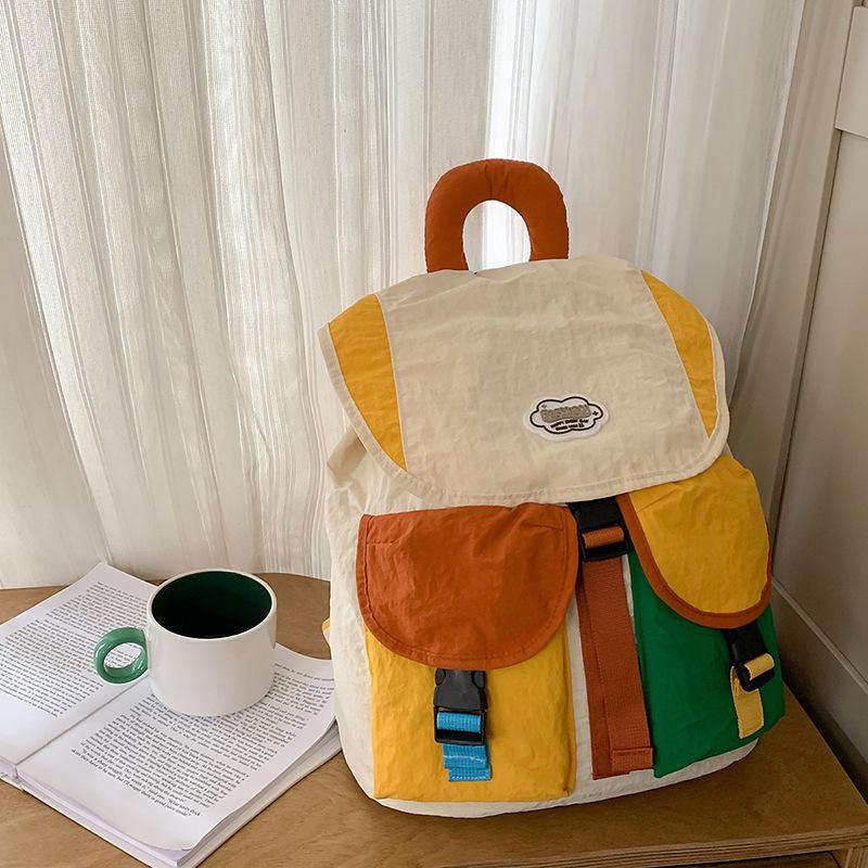 Новый школьный рюкзак имеет высокую ценность, свежий и милый, рюкзак с контрастной цветной вставкой, легкий альпинистский дорожный рюкзак для мужчин и женщин