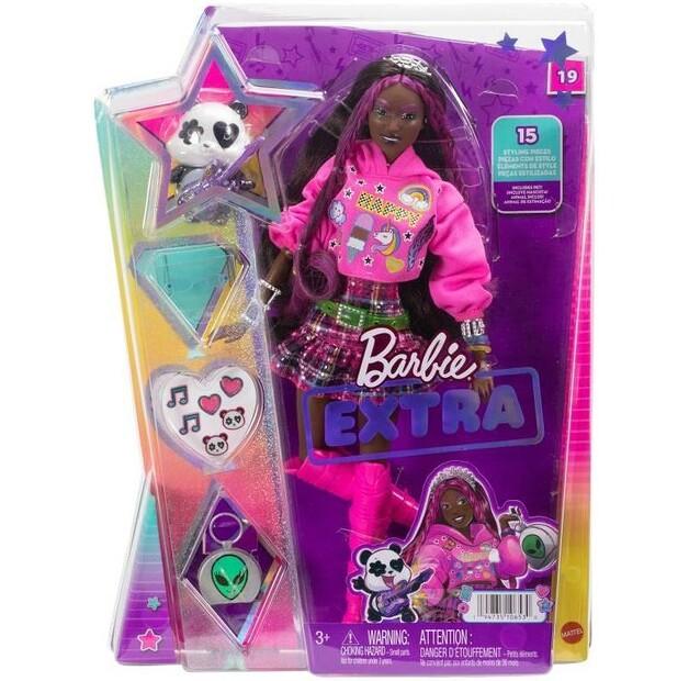 Кукла Barbie Extra Костюм поп-панк/Розовые волосы
