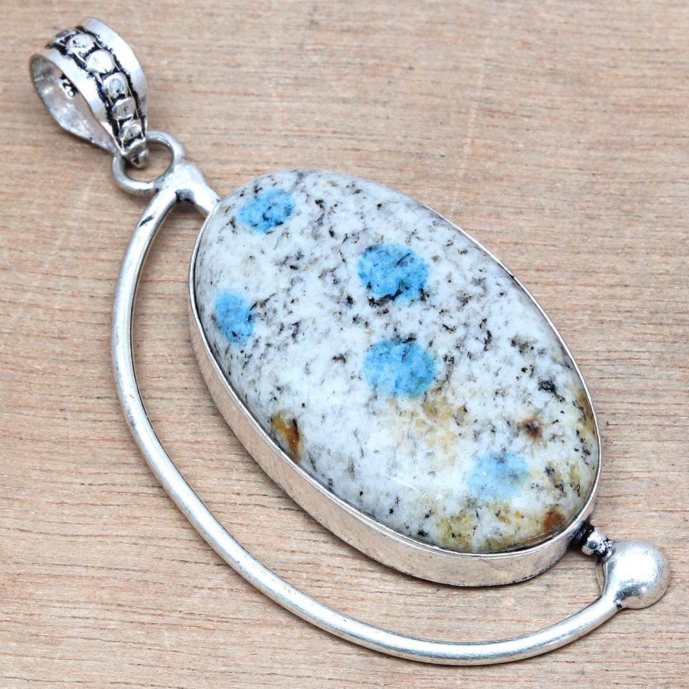 Necklace K2 Jasper Gemstone Handmade Gift For Her Silver Jewelry 2.25"