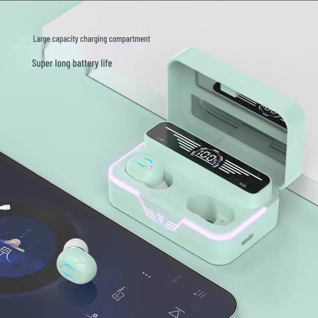 High-Fidelity In-Ear Wireless Bluetooth Earphones with Type-C Charging, Mirror Finish, and Extended Battery Life for Running