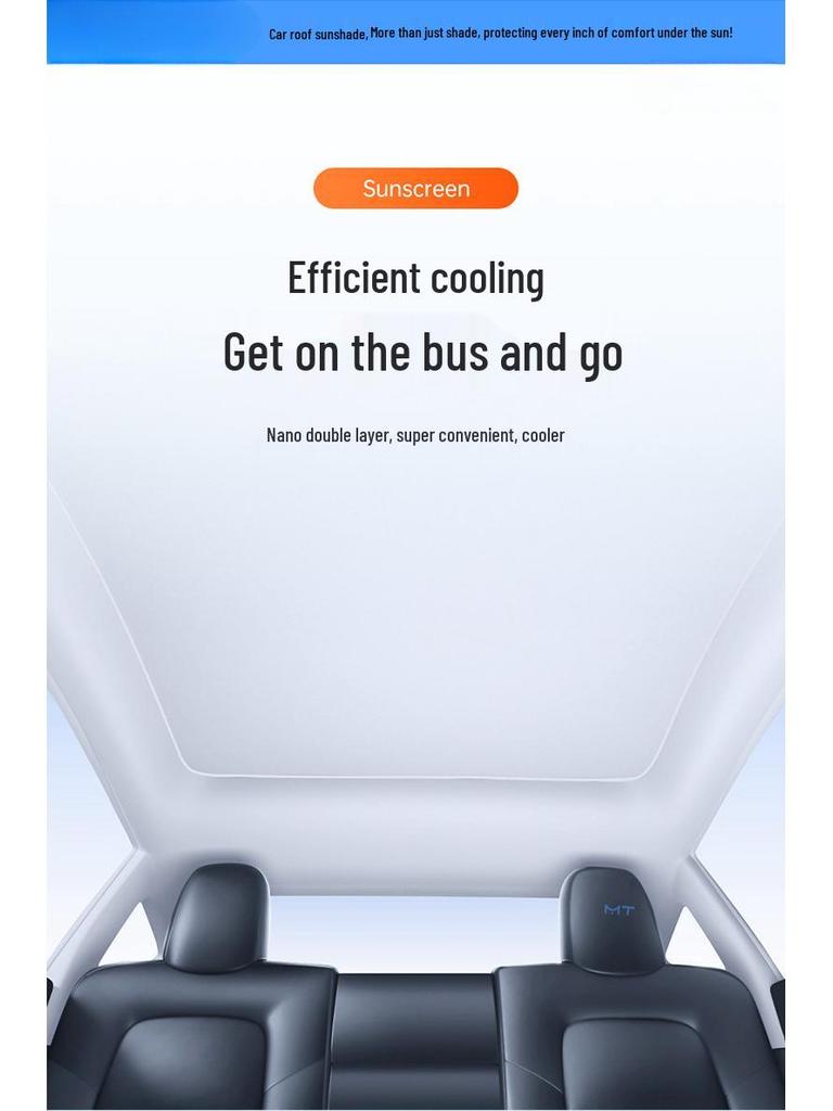 Tesla Model Y/3 Sunroof Sunshade - New Panoramic Heat Insulation Curtain