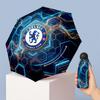 Chelsea FC Узор Печатный Мини 5 Сложений 8 Спиц Компактный Зонт Ветрозащитный Водонепроницаемый Легкий Портативный Складной
