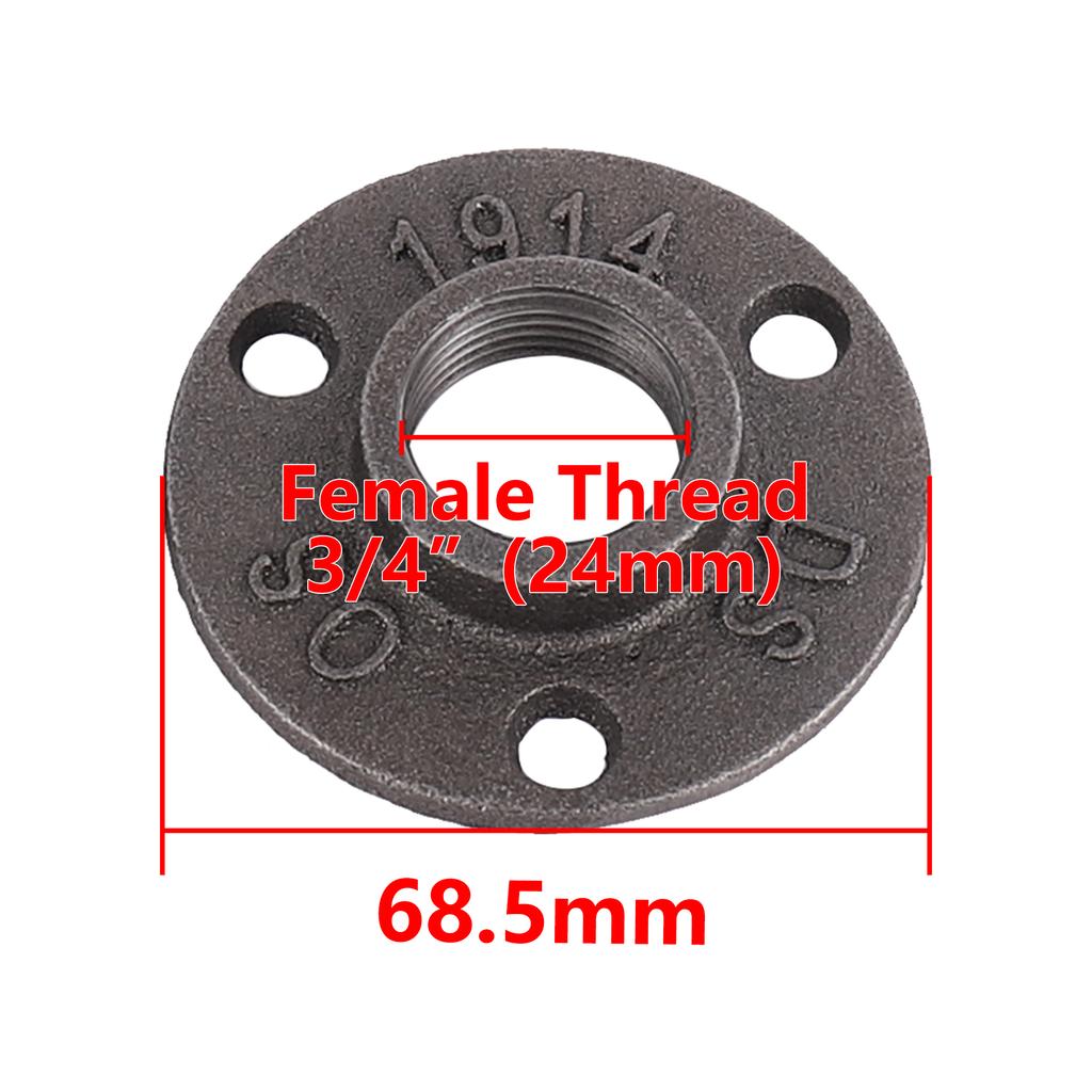 Напольный фланец 1/2" 3/4" 1" Резьба внутренняя Фланец для труб Промышленные Пластиковые Железные Трубные фитинги Садовые Декоративные принадлежности