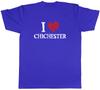 I Love Chichester Unisexs TShirt West Sussex Historic Love Heart Tee Gift
