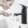 Kitchen Sink Faucet Cold Hot Water Plastic Quadrate Black for Bathroom Kitchen Hotel