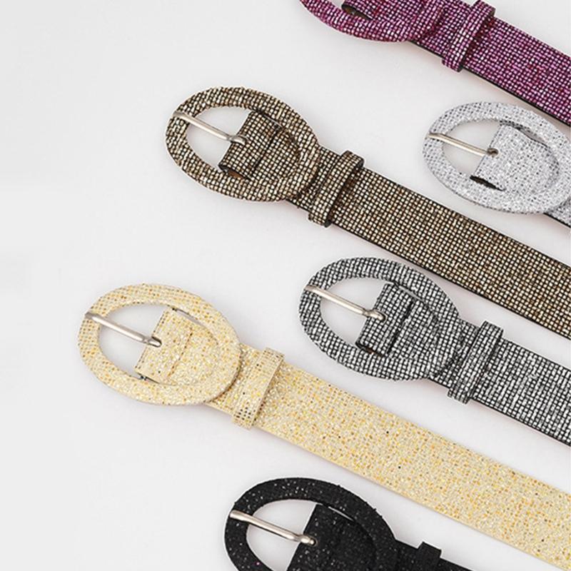 Горячий пояс для девочек с блестящими блестками для платья, пальто, джинсовый пояс, широкий пояс в стиле Харадзюку с блестками, женский деловой пояс