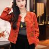 2024 Women's Red Tang Suit Jacket, Autumn Collection - Tang Palace Night Banquet Style