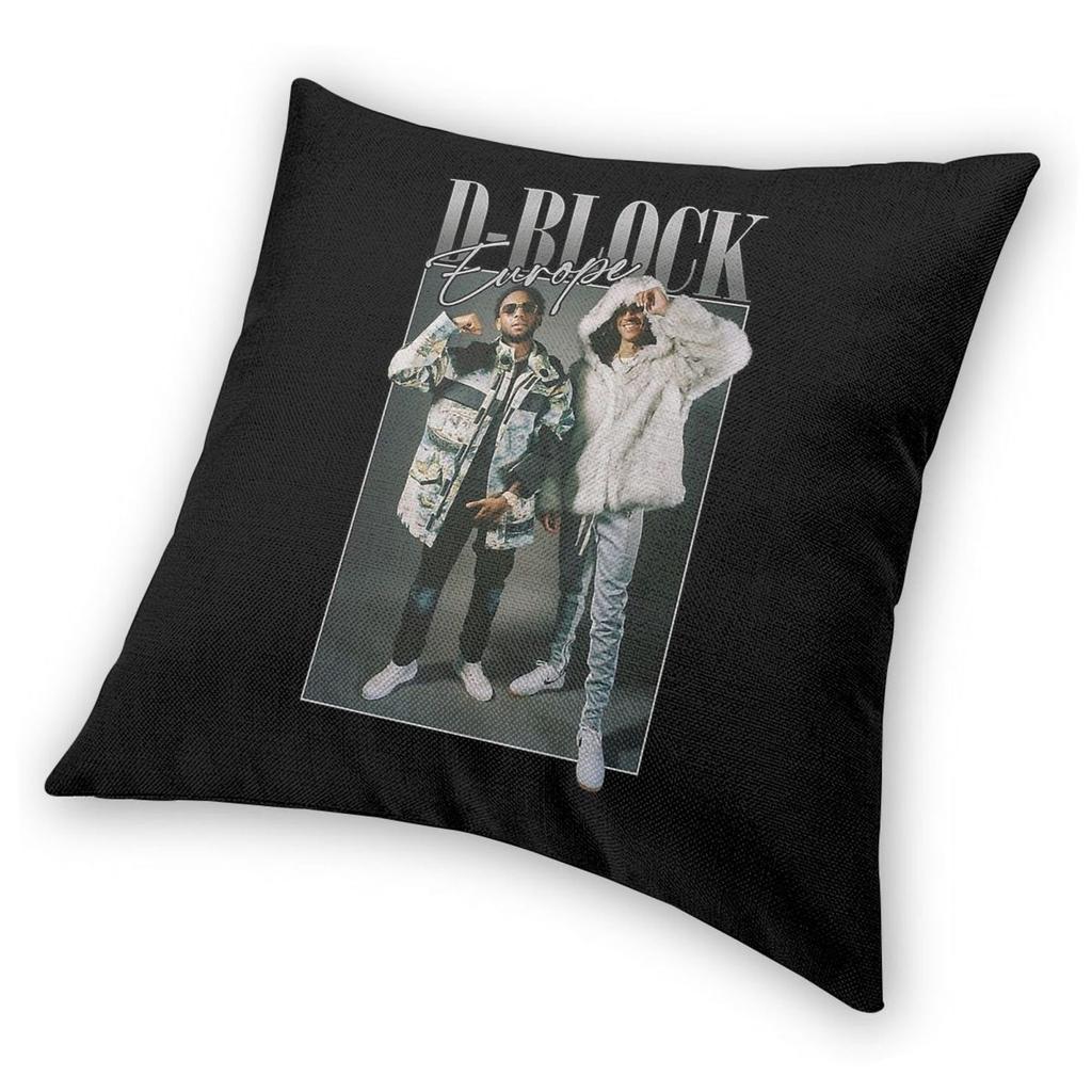 D-Block Europe Band Square Pillowcase Polyester Linen Velvet Pattern Zip Decor Pillow Case Car Cushion Cover