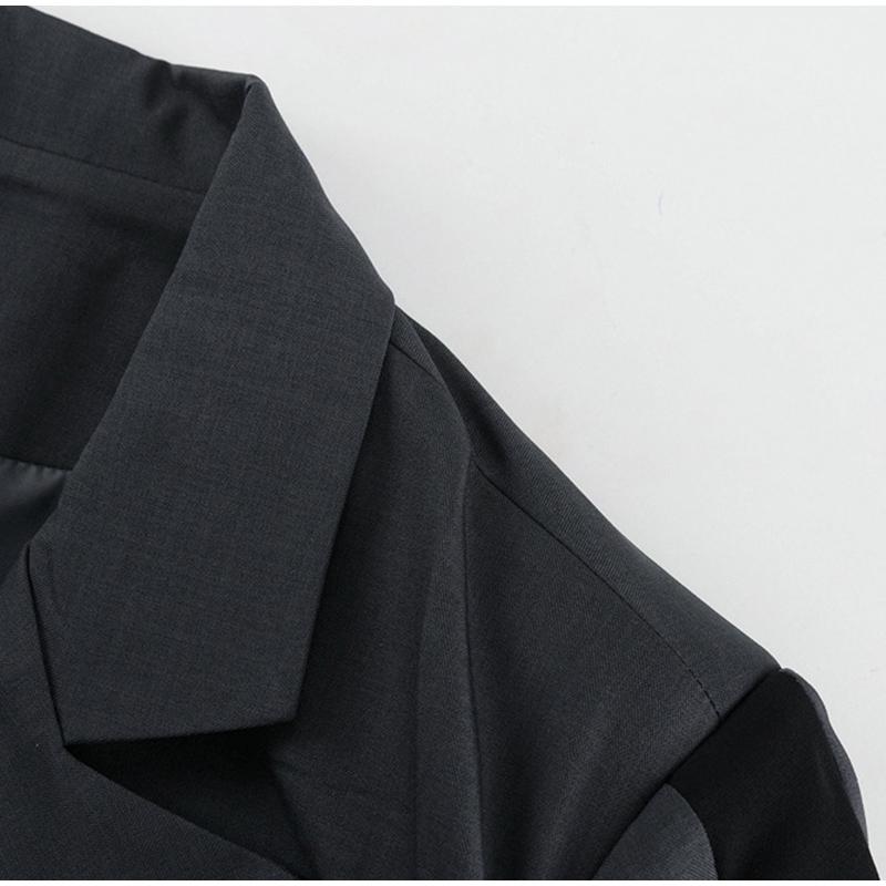 Женский костюм из 2 предметов, элегантный пиджак с карманом на пуговицах и длинным рукавом, высокая талия, прямые брюки, женский офисный наряд 2025 года на весну и осень