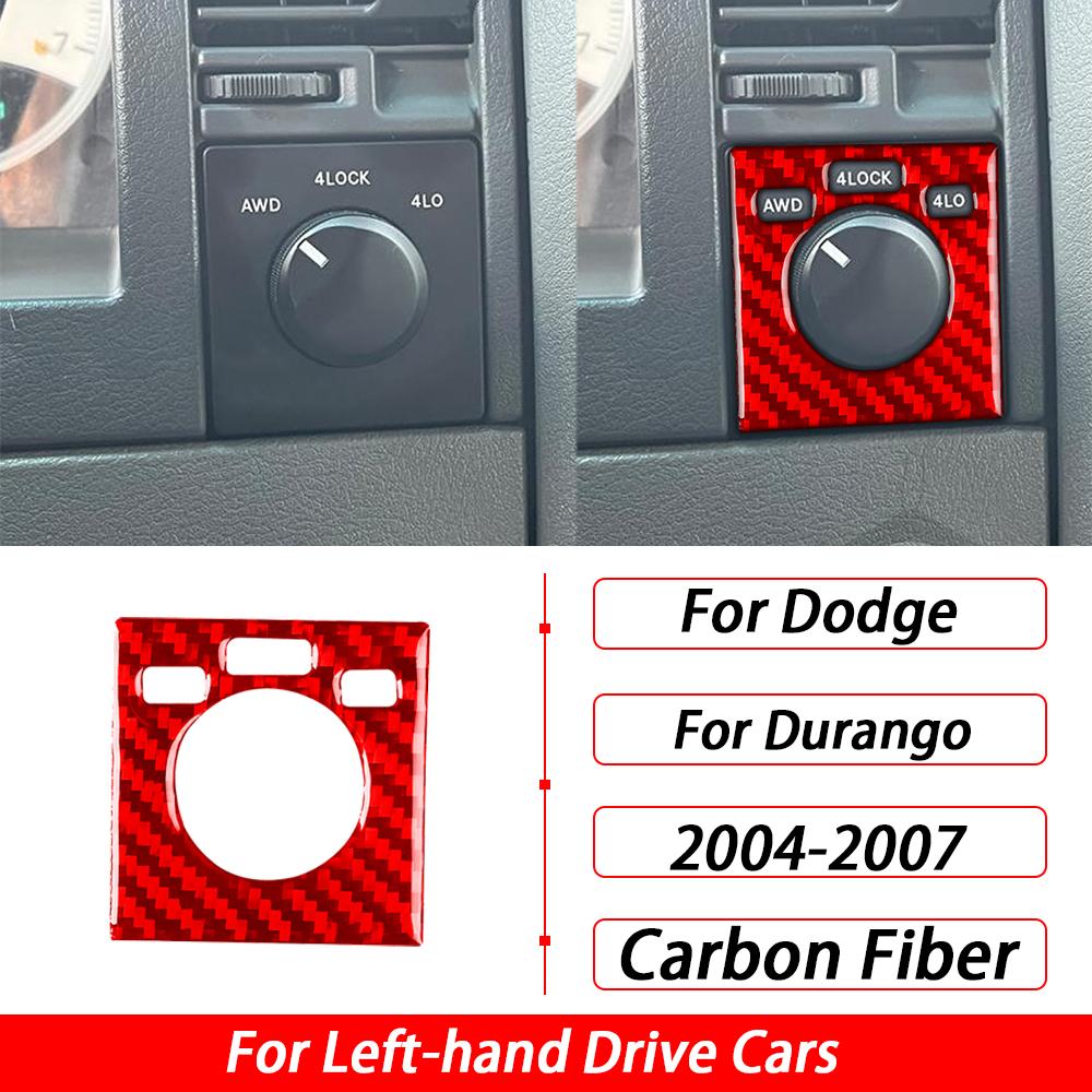 Для Dodge Durango 2004-2007 Углеродное волокно 4WD Панель управления переключателем Декоративная накладка Декор салона автомобиля Наклейка Аксессуары