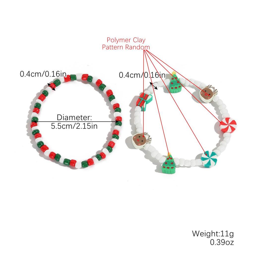 Модный хрустальный кулон Санта-Клауса и жемчужный браслет в красном, зеленом, белом - Рождественские украшения для Европы и Америки