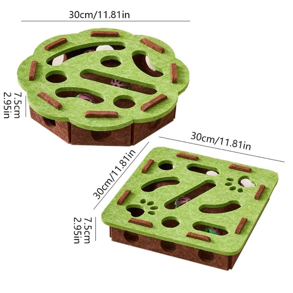 Felt Cat Puzzle Box Compact Size Cat Exercise Toy Durable Pet Entertainment Supplies  Kitten