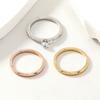 3Pcs/Set Stacking Rings for Women Round Cubic Zirconia Rings Stainless Steel Rings Exquisite Jewelry Gifts for Daily Wear Birthdays Christmas