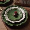 Irregular Lotus Leaf Plate Ceramic Dinner Plate Steak Plate Dessert Snack Dish Salad Plates Pasta Plates Japanese Tableware