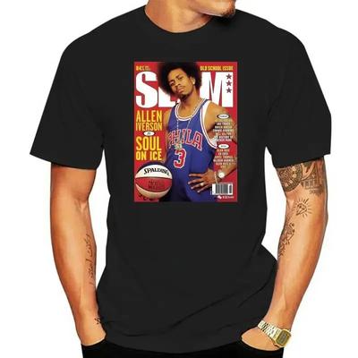 2024 Новая Летняя Футболка Allen Унисекс Полный Размер Футболка Iverson Обложка Slam для Поклонников Графические Футболки Мужская Одежда Мода