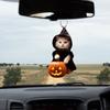 2D подвесное украшение для автомобиля с котом, фестиваль Хэллоуина, авто зеркало заднего вида, тыква, волшебник, котенок, животное, акриловый подвесной орнамент, кулон
