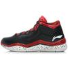 Li Ning WOW 3 Легкие Противоскользящие Средние Баскетбольные Кроссовки Мужские Черный Красный Белый ABAJ013-2