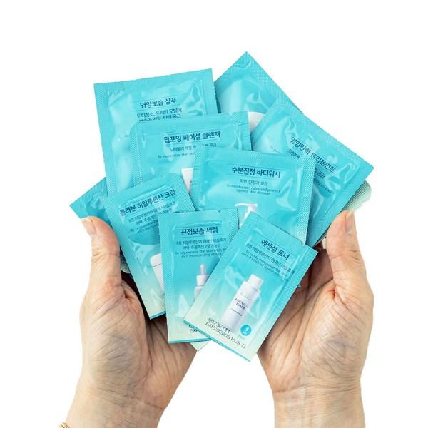 Дорожный набор косметики для путешествий Набор для ухода за кожей Дорожный набор 8 типов, 3 листа, набор популярной корейской косметики