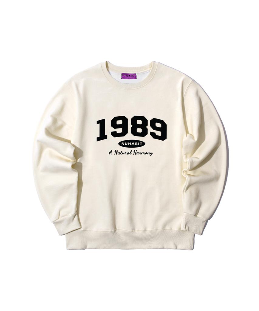 NUHABIT N/H Daily Clothes Oversized Fleece-Lined Sweatshirt_Ivory (Som4-4Nh1191)