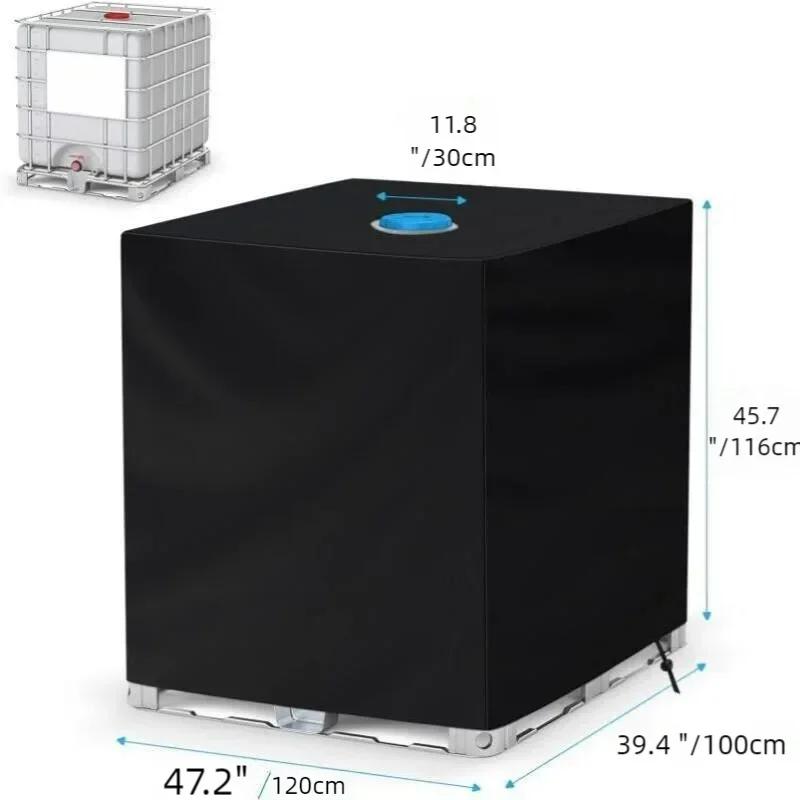 1000 литровый контейнер IBC алюминиевая фольга водонепроницаемый и пылезащитный чехол для резервуара для дождевой воды ткань Оксфорд чехол с защитой от ультрафиолета