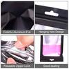 100 Pcs Flat Foil Zip Lock Bags Bath Salt Cosmetic Bag One Side Clear Mini Thick Mylar Resealable Bags Smell Proof
