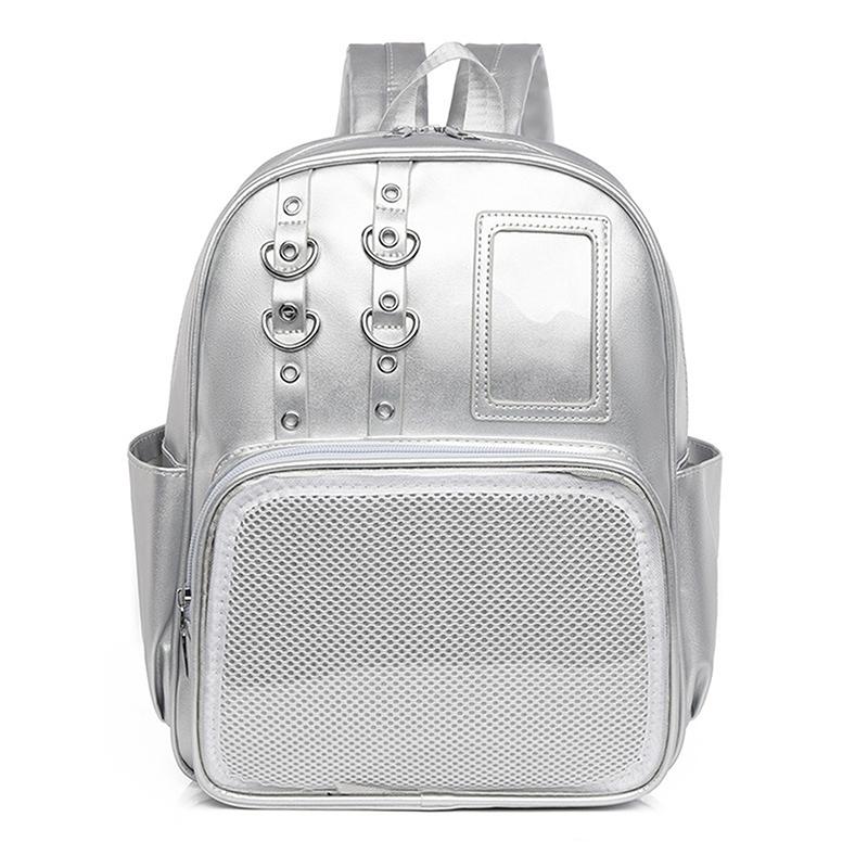 School Ita Bag Fashion Trends Transparent Zipper Backpack Preppy Style Soft Women Bags